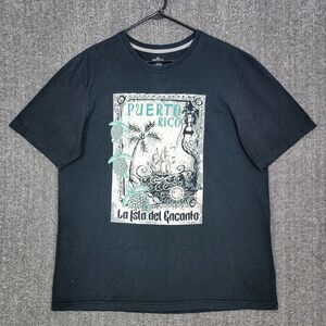 Puerto Rico T-Shirt Mens XL Black La Isla Del Encanto Mermaid Sea Turtles